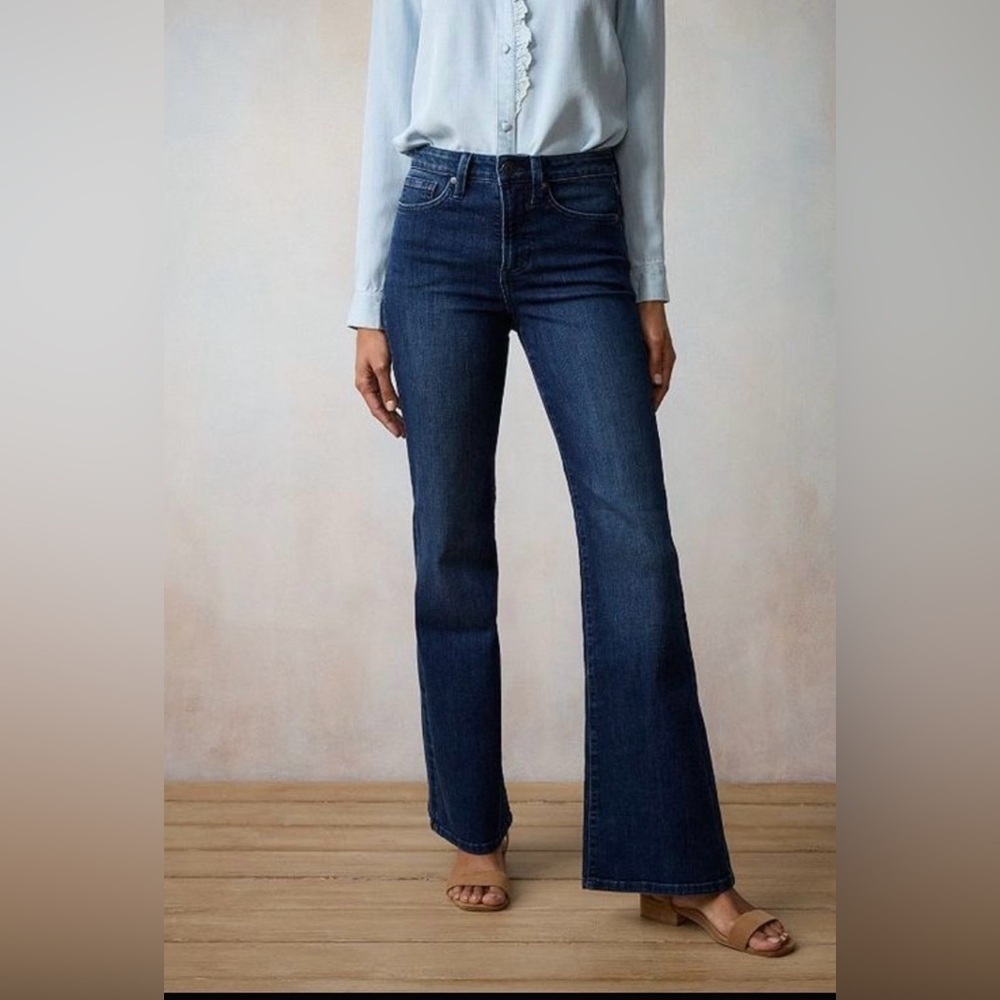 LAUREN CONRAD WOMENS EXTRA WIDE LEG JEANS SIZE 4 (28x29)